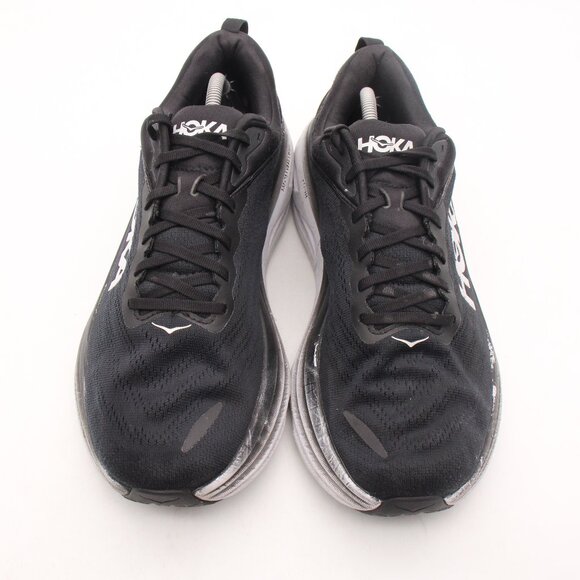 Hoka One One Bondi 8 Mens Size 11.5 EE Black Running Shoes Sneakers 1127953 BWHT - Picture 2 of 11
